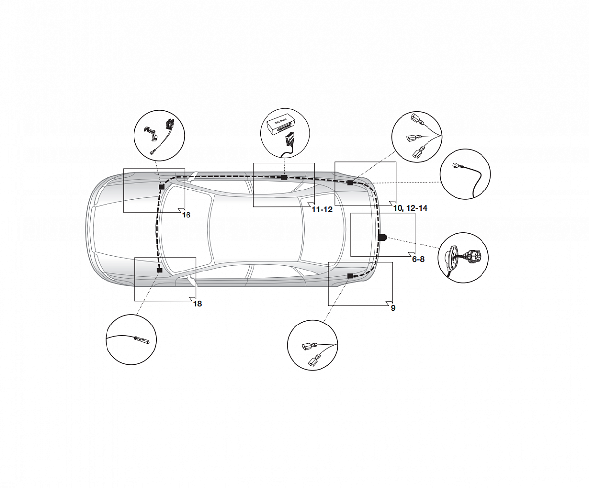 Электрика фаркопа Hak-System (7 pin) для BMW 3 серия (E46) 1999-2006 12020509 в 