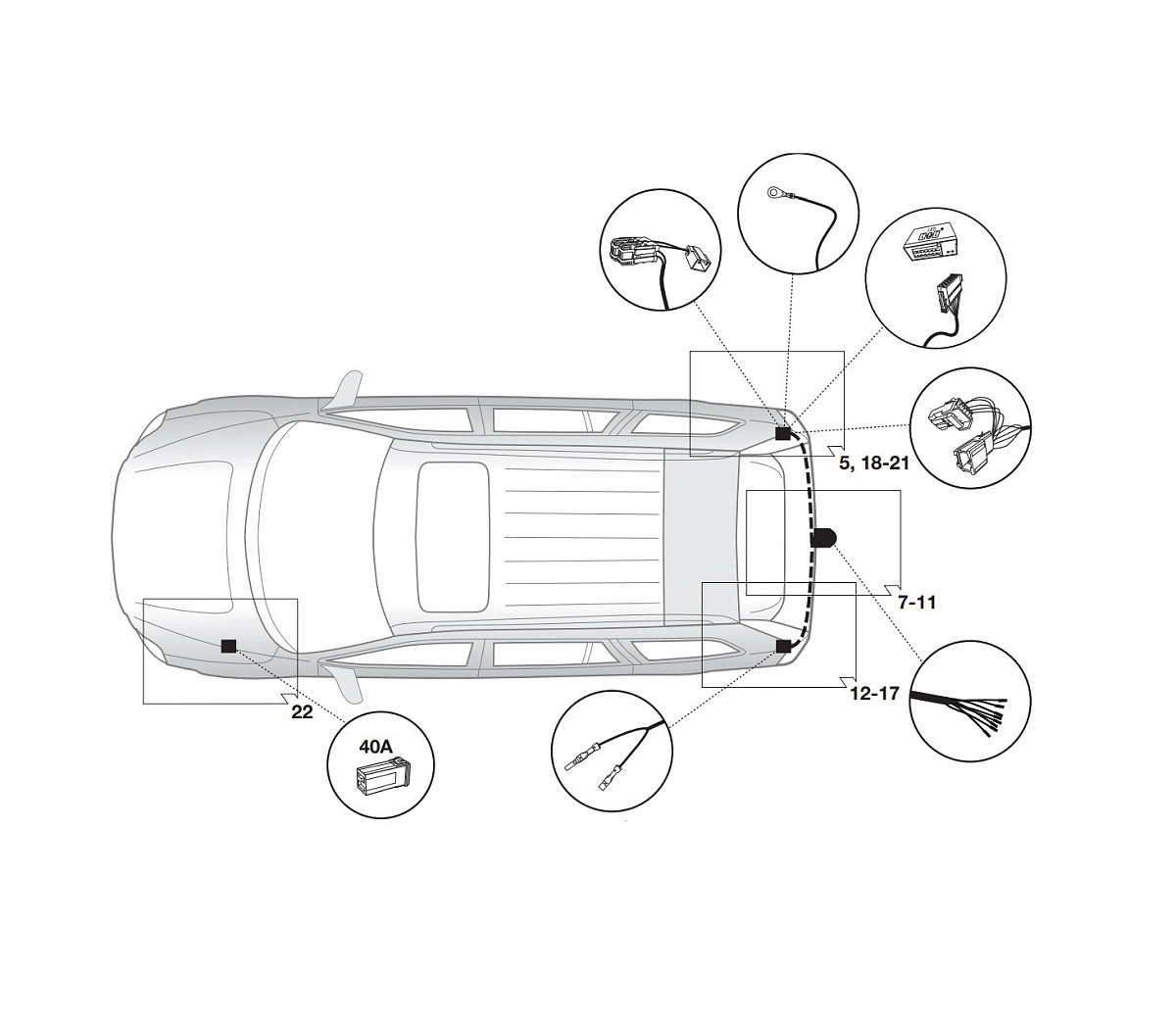 Электрика фаркопа Hak-System (7 pin) для Volvo V50 2004-2012 12260511 в 