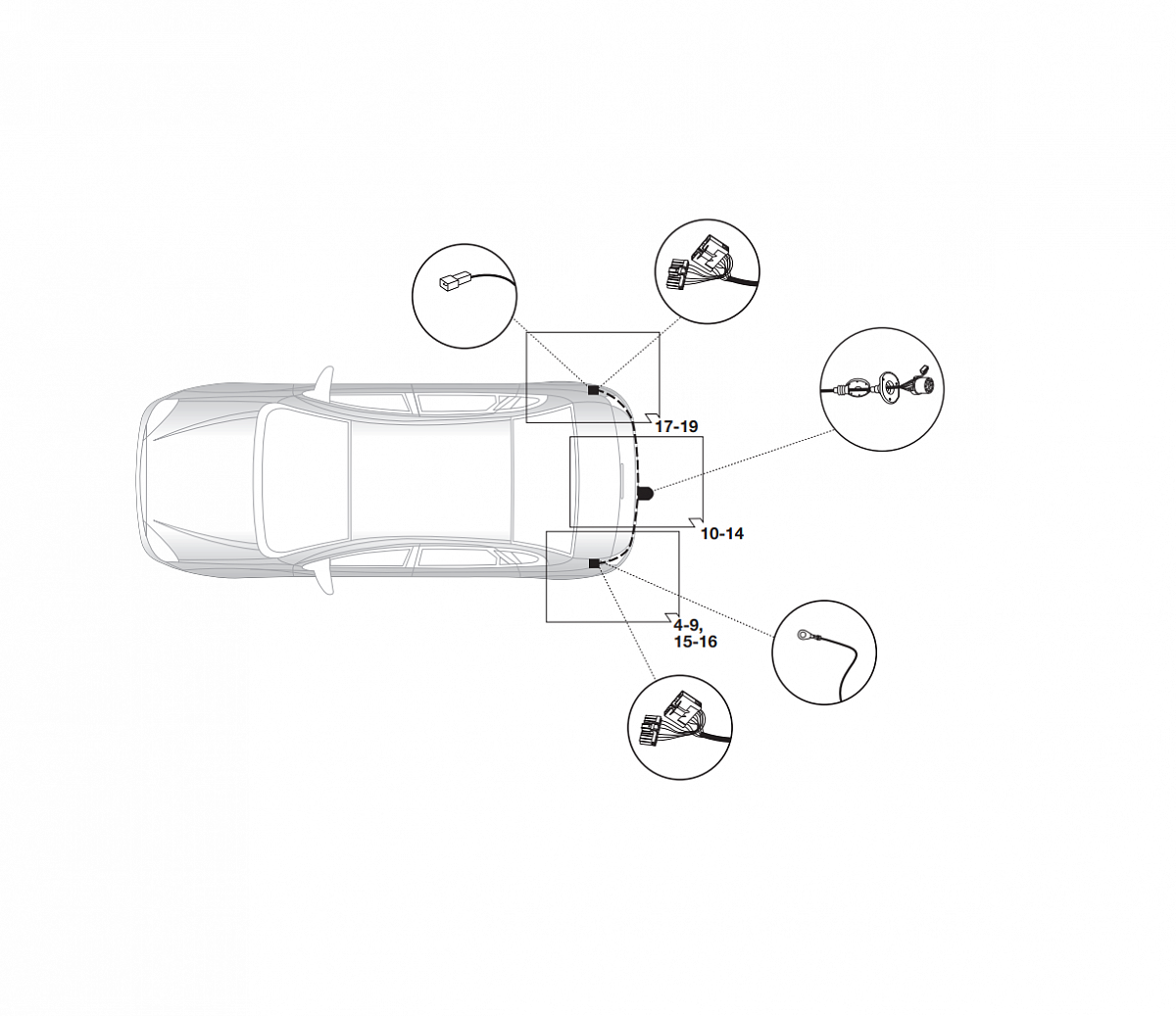 Электрика фаркопа Hak-System (13 pin) для Ford Focus 2005-2010 26060519 в 