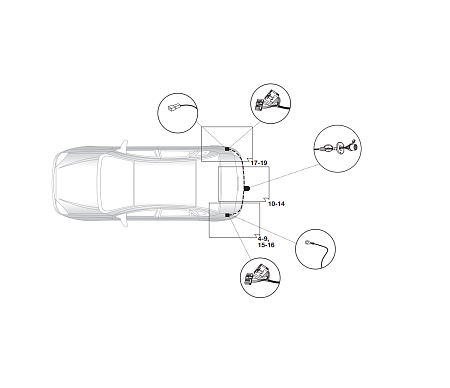 Электрика фаркопа Hak-System (13 pin) для Ford Focus 2005-2010 26060519 в 