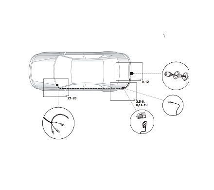 Электрика фаркопа Hak-System (13 pin) для Seat Exeo 2009-2013 21210506 в 