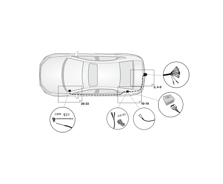 Электрика фаркопа Hak-System (13 pin) для Lada Vesta 2017- 21710501 в 