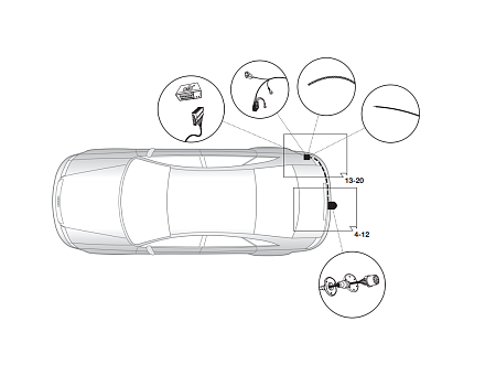 Электрика фаркопа Hak-System (13 pin) для Audi A6 Аllroad 2006-2012 21010508 в 