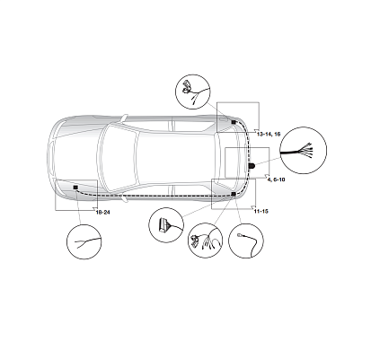 Электрика фаркопа Hak-System (7 pin) для Opel Corsa 2006-2014 12150524 в 