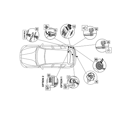 Электрика фаркопа Brink (7 pin) для BMW 1 серия 2014-2020 703463 в 