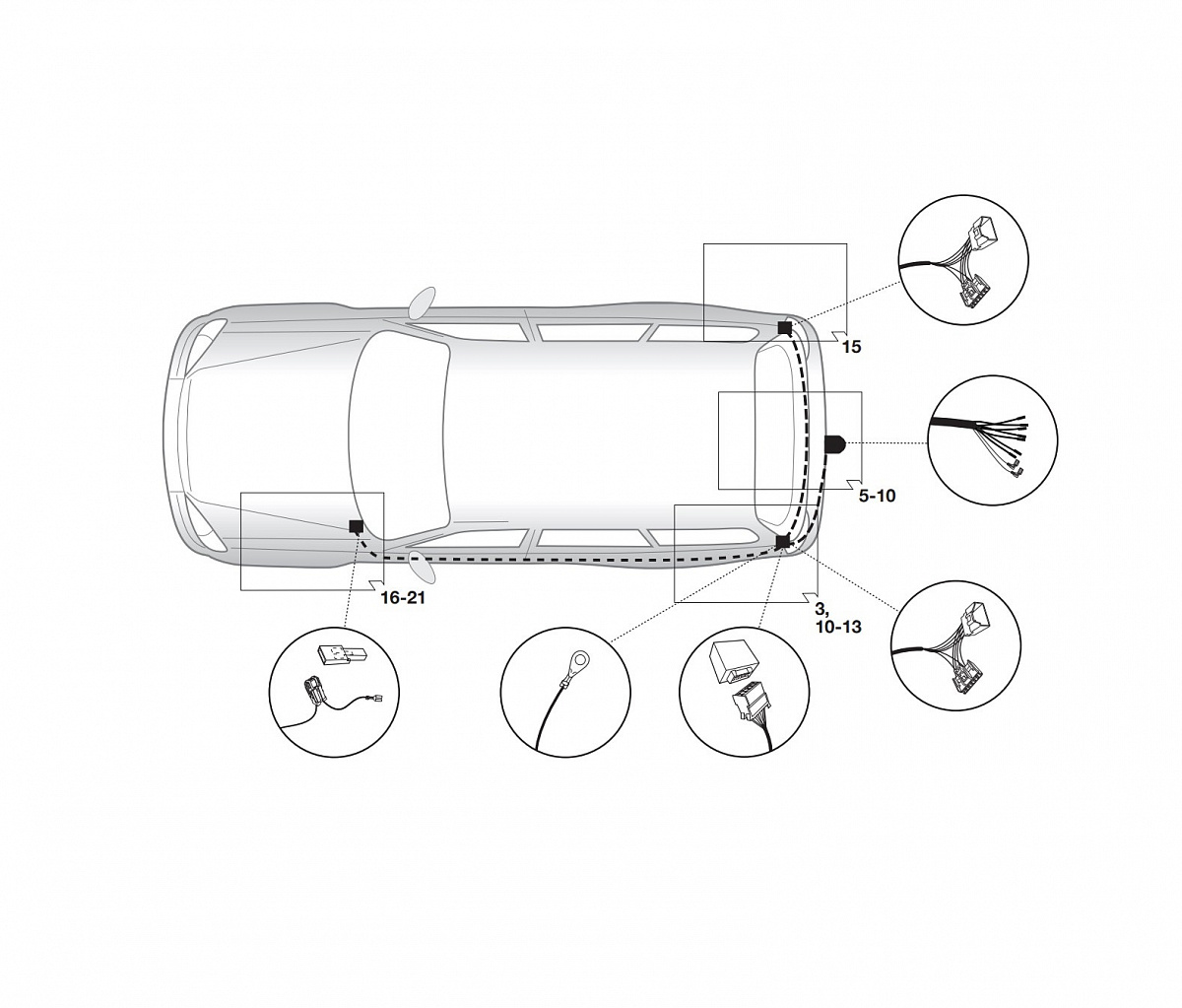 Электрика фаркопа Hak-System (7 pin) для Toyota Verso 2009-2012 16250522 в 