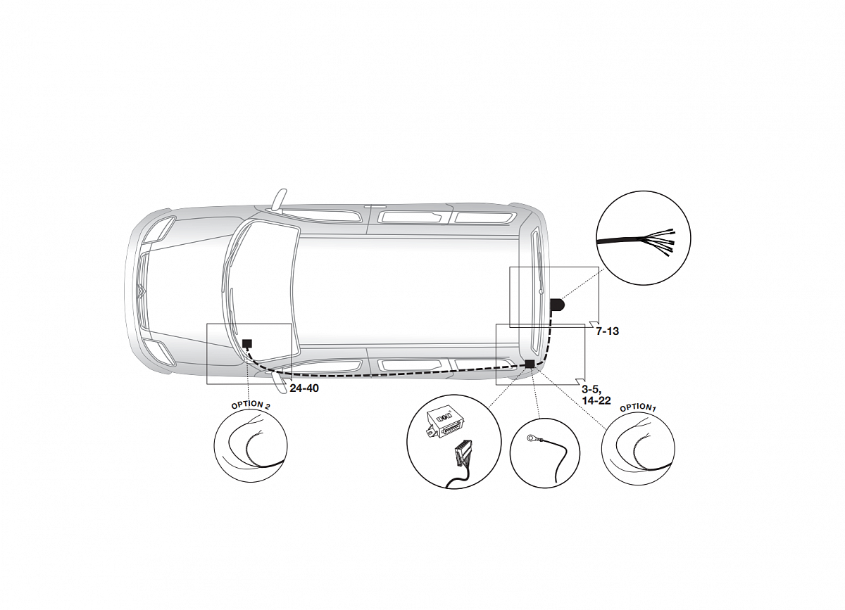 Электрика фаркопа Hak-System (7 pin) для Peugeot 308 (3/5 дв. хетчбек, кабриолет, универс) 2008-2013 12500558 в 