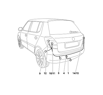 Электрика фаркопа Westfalia (7 pin) для Skoda Fabia 2008-2014 317400300107 в 