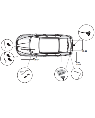 Электрика фаркопа Hak-System (13 pin) для Seat Toledo 2015-2018 21500601 в 