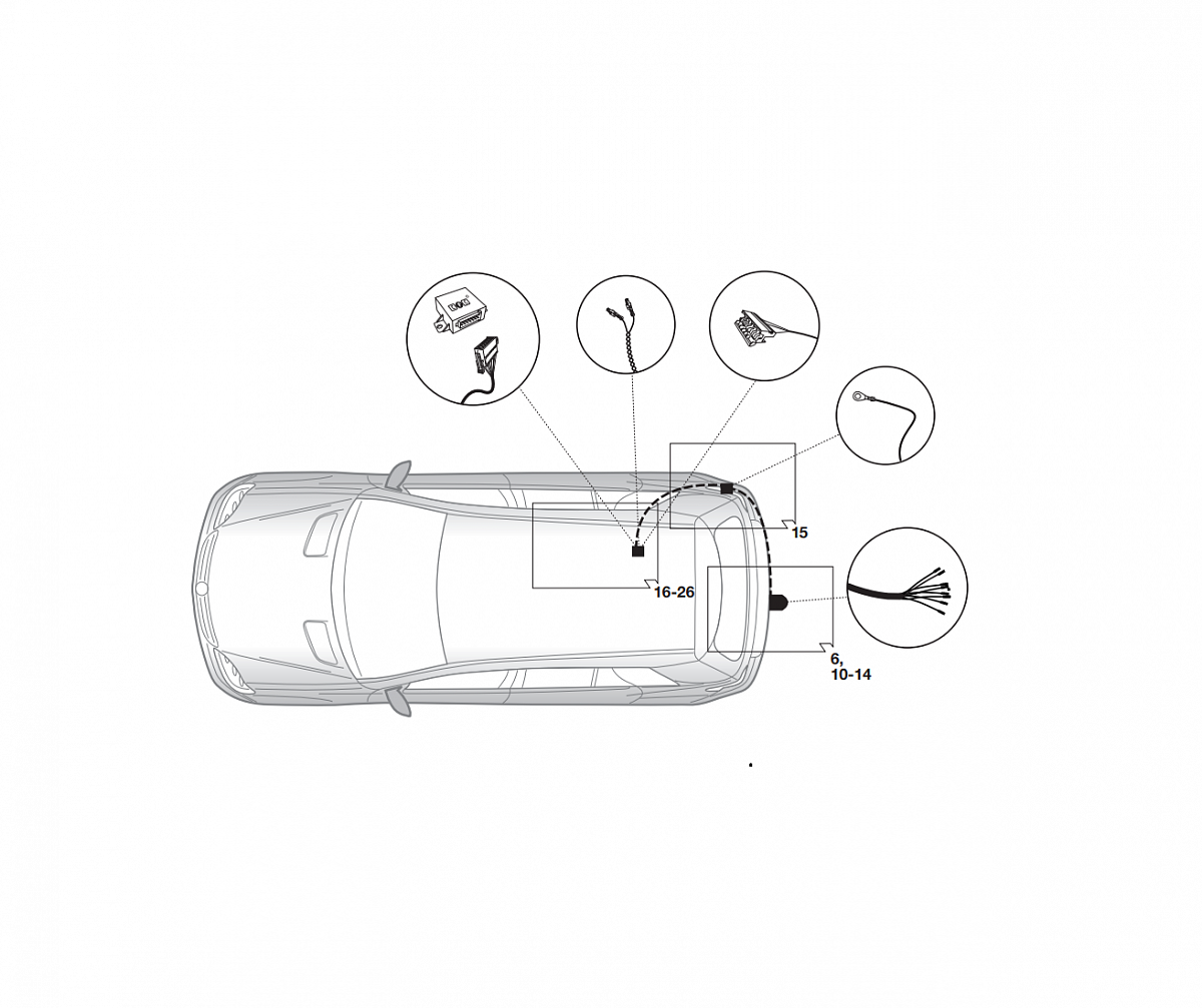 Электрика фаркопа Hak-System (7 pin) для Mercedes GLK-class 2008-2015 12040517 в 