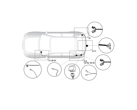 Электрика фаркопа Hak-System (13 pin) для Hyundai i10 2013- 26080538 в 