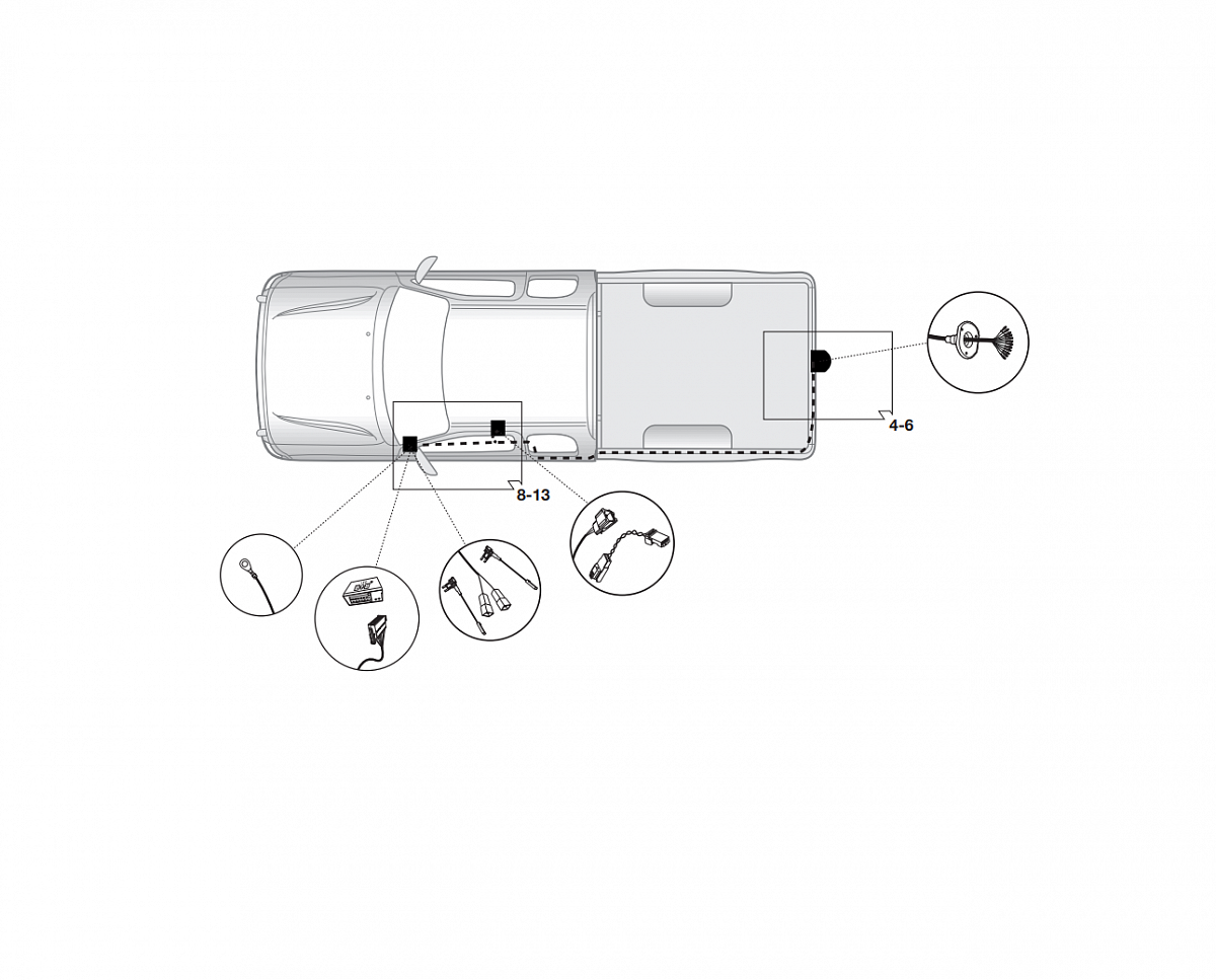 Электрика фаркопа Brink (13 pin) для Ford Ranger 4WD 2012-2015 712064 в 