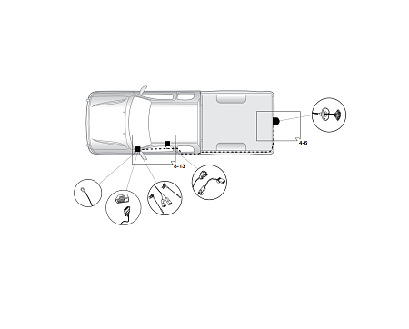 Электрика фаркопа Brink (13 pin) для Ford Ranger 4WD 2012-2015 712064 в 