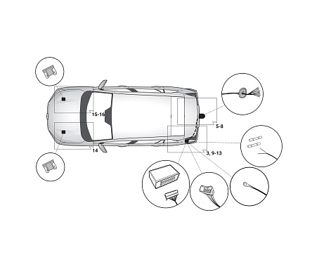 Электрика фаркопа Hak-System (7 pin) для Toyota RAV4 2019- 16500675 в 