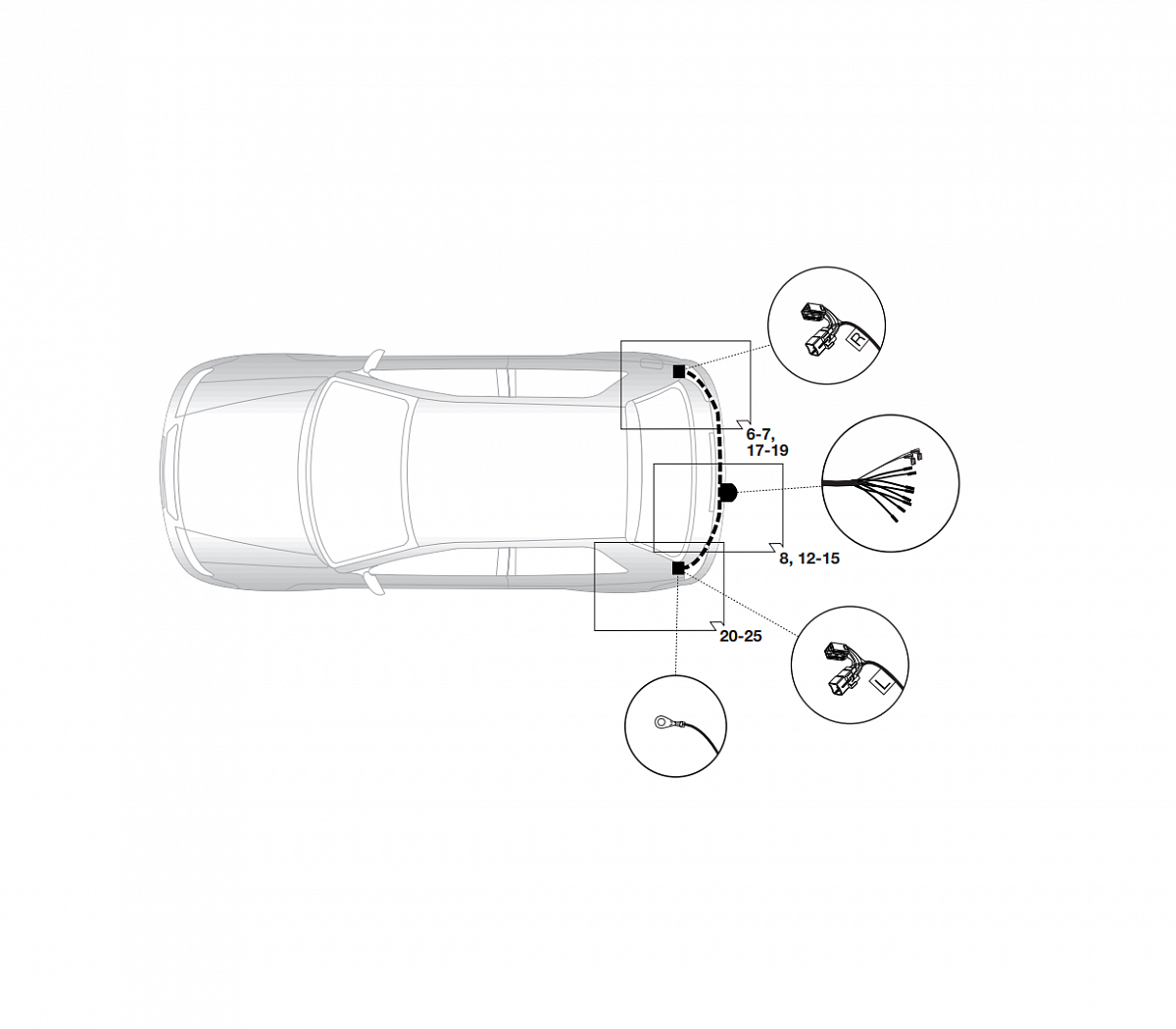 Электрика фаркопа Hak-System (7 pin) для Opel Agila 2008-2015 16500526 в 