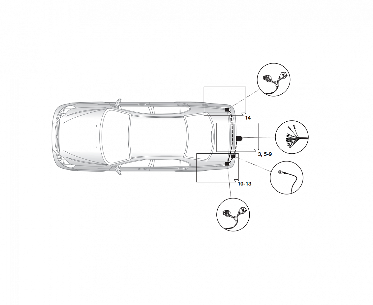 Электрика фаркопа Hak-System (13 pin) для Chevrolet Epica 2006-2013 26290511 в 