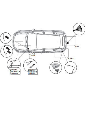 Электрика фаркопа Hak-System (13 pin) для Seat Leon (хетчбек 3/5 дв, универсал, в т.ч. X-Perience) 2016- 21500601 в 