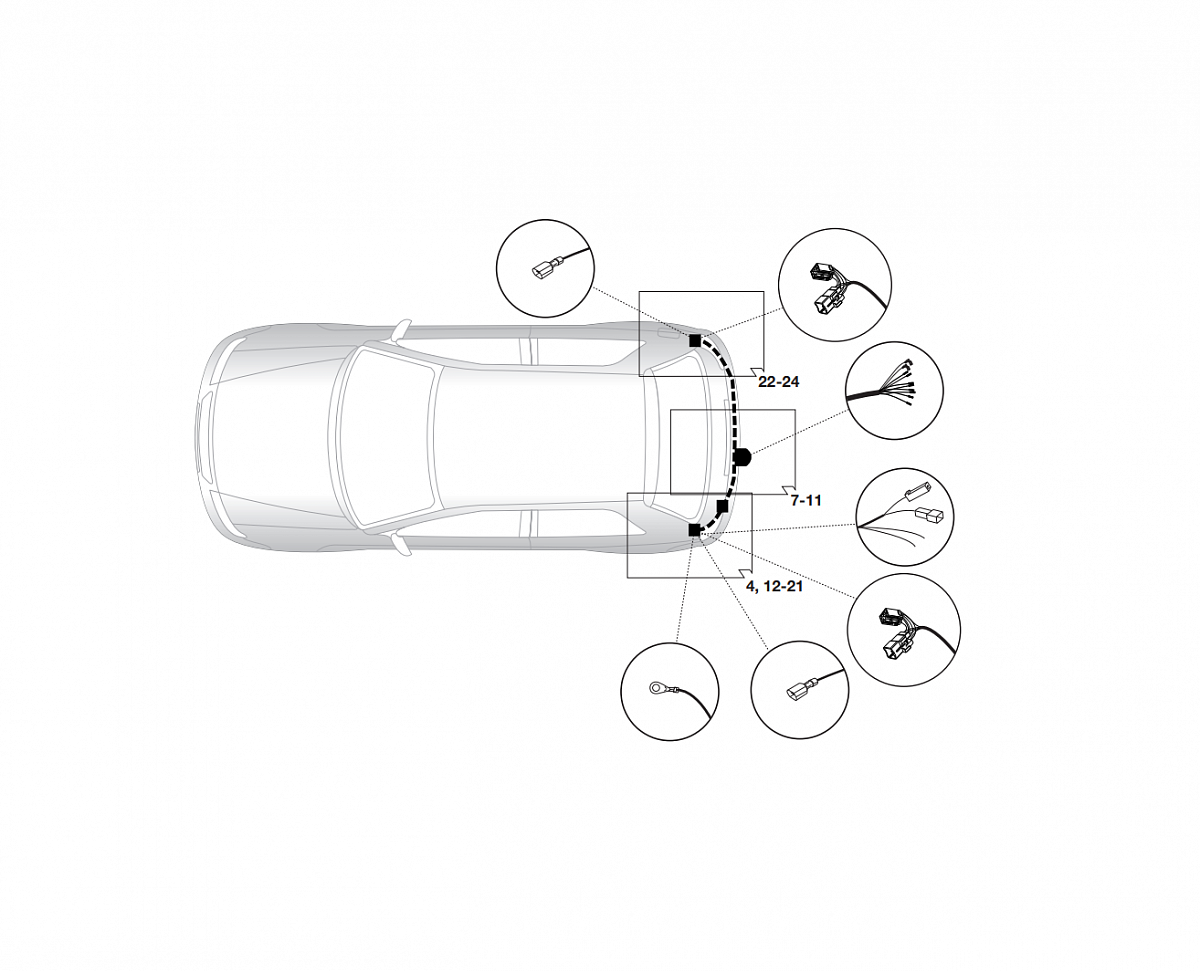 Электрика фаркопа Hak-System (7 pin) для Hyundai i30 2007-2012 16080516 в 