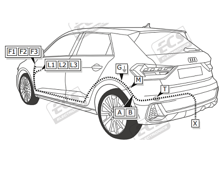 Электрика фаркопа ECS (13 pin) для Volkswagen Golf 2013-2019 VW190H1 в 