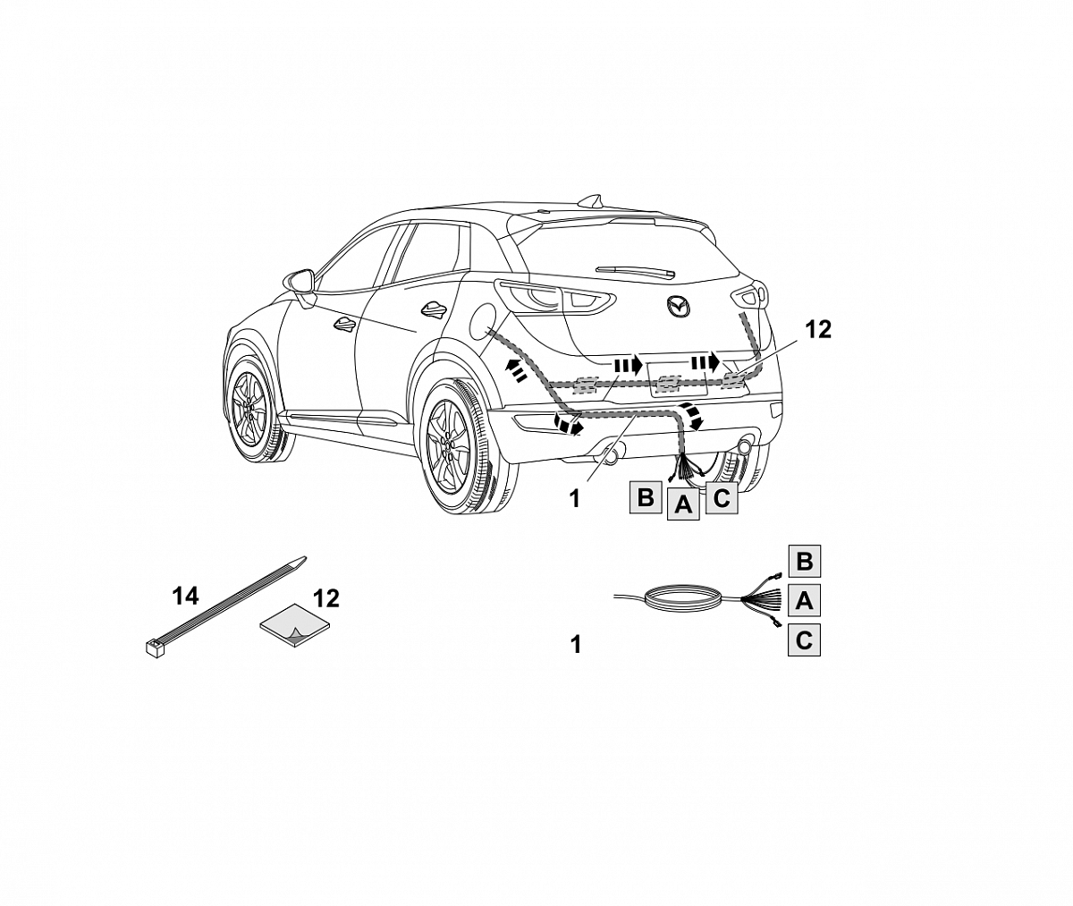 Электрика фаркопа Brink (7 pin) для Mazda CX-3 2015- 724581 в 