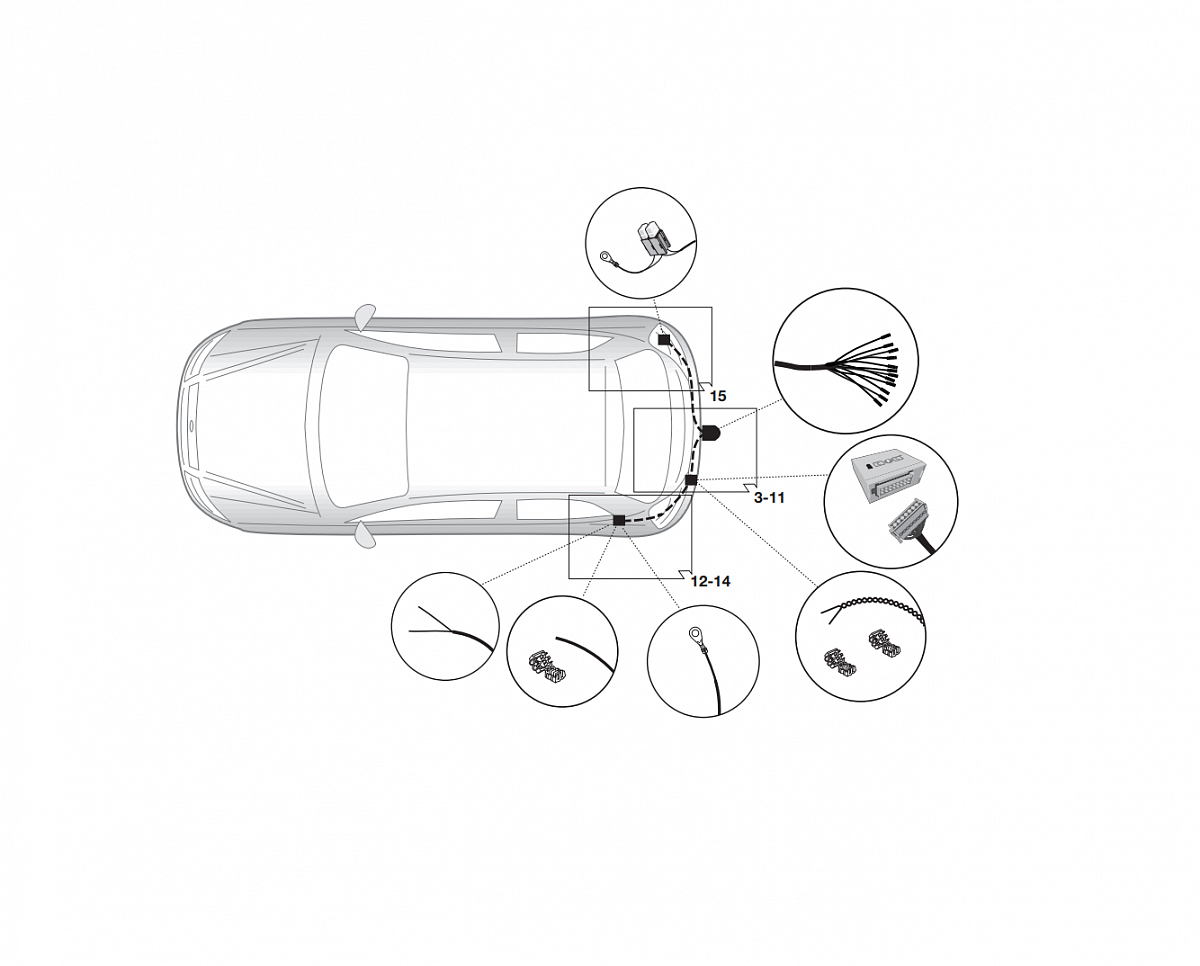 Электрика фаркопа Hak-System (13 pin) для Kia Niro 2016-2017 21100564 в 