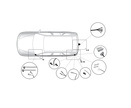 Электрика фаркопа Hak-System (7 pin) для Mazda CX-5 2017- 12120525 в 