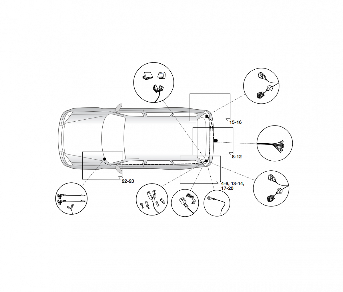 Электрика фаркопа Hak-System (13 pin) для Hyundai ix35 2010-2015 21080521 в 