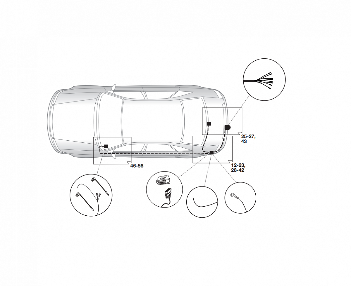 Электрика фаркопа Hak-System (7 pin) для Opel Corsa (хетчбек, 3/5 дв) 2014- 12500567 в 