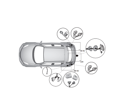 Электрика фаркопа Hak-System (7 pin) для Nissan Juke II F16 2019- 12140543 в 