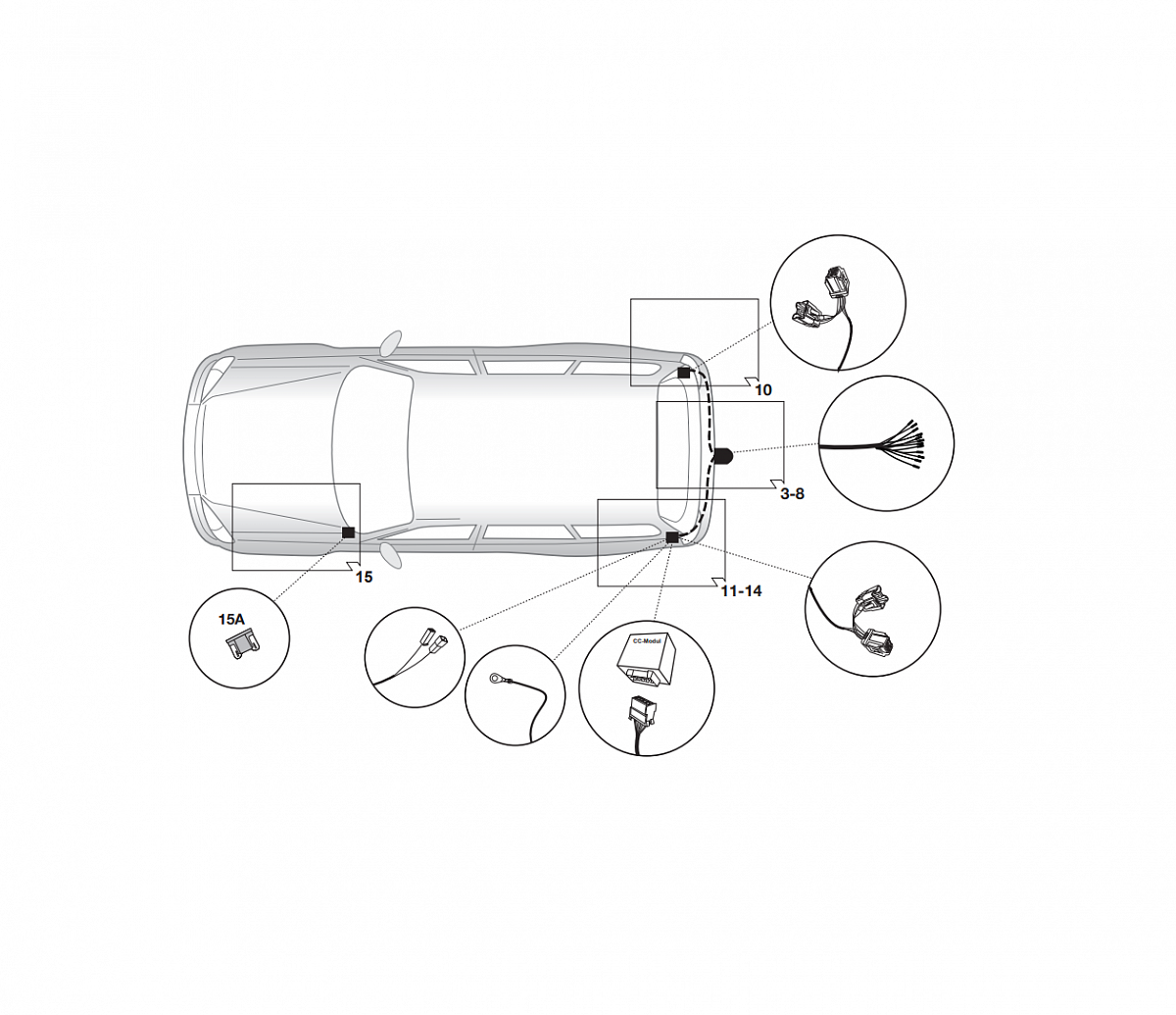 Электрика фаркопа Hak-System (13 pin) для Nissan Pulsar 2014- 21140527 в 