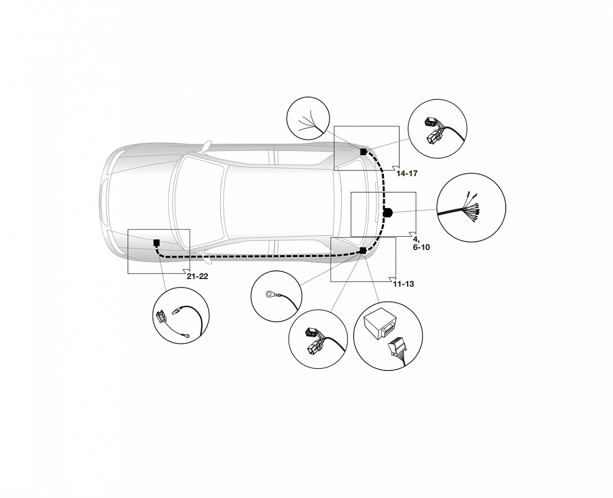 Электрика фаркопа Hak-System (13 pin) для Kia Cee'd 2007-2009 26100524 в 