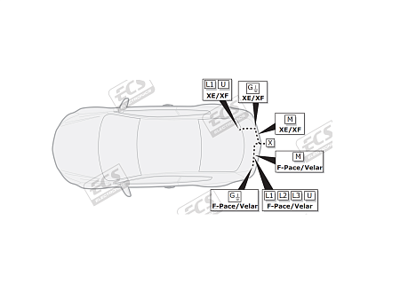 Электрика фаркопа ECS (7 pin) для Jaguar XE 2017-2019 JG007F1 в 