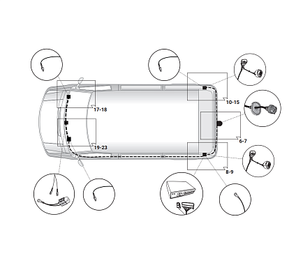 Электрика фаркопа Hak-System (7 pin) для Fiat Ducato 2011- 12500694 в 