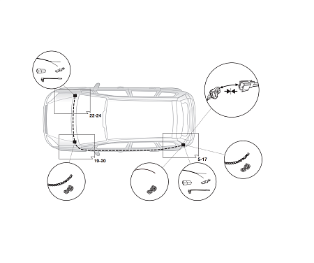 Дополнительные разъемы для автомобилей без подготовки с завода на Ford C-Max, Grand C-Max 2010- 22060527 в 