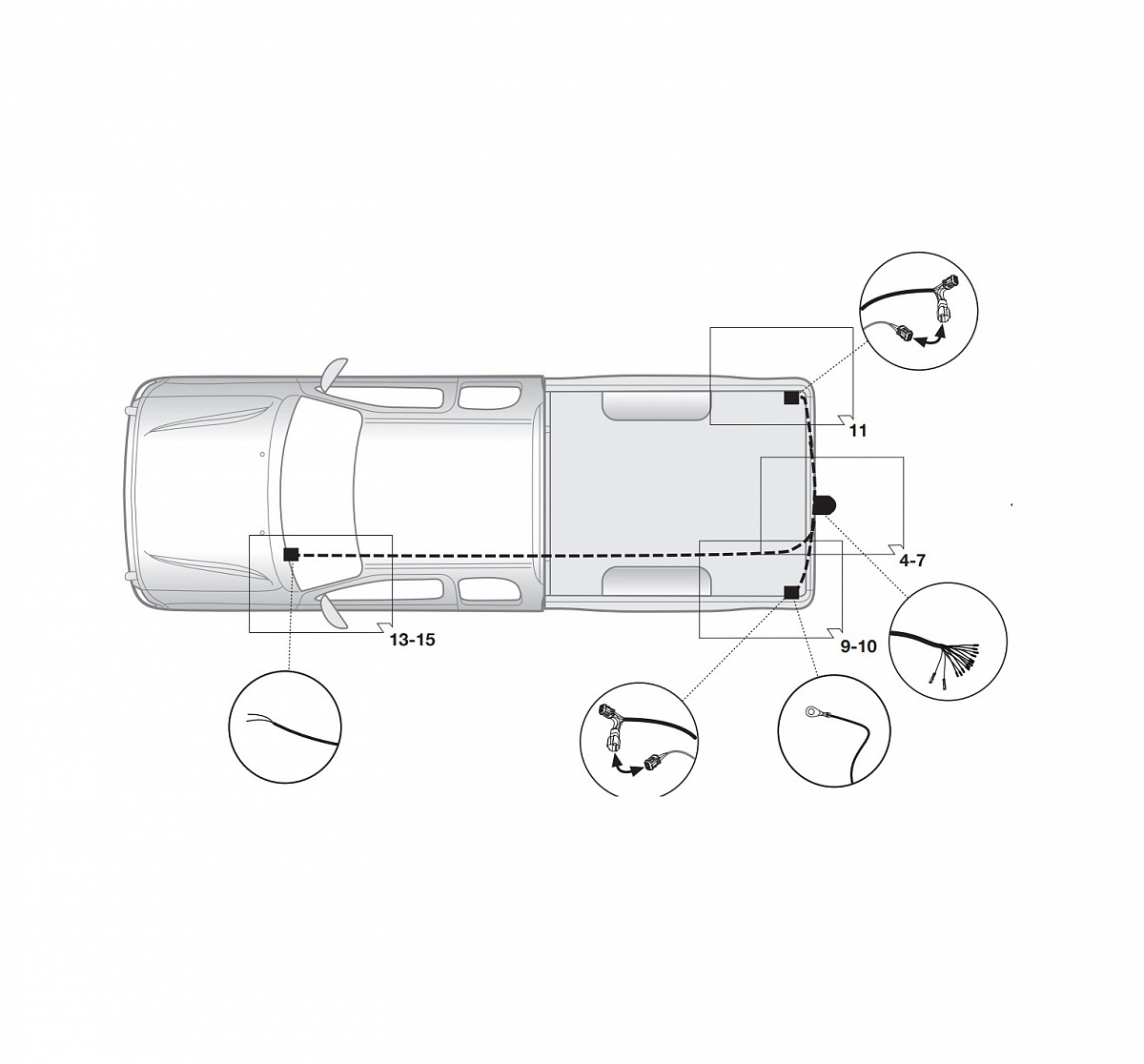 Электрика фаркопа Hak-System (13 pin) для Ssang Yong Actyon Sports 2007-2016 26320508 в 