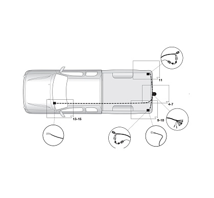 Электрика фаркопа Hak-System (13 pin) для Ssang Yong Actyon Sports 2007-2016 26320508 в 