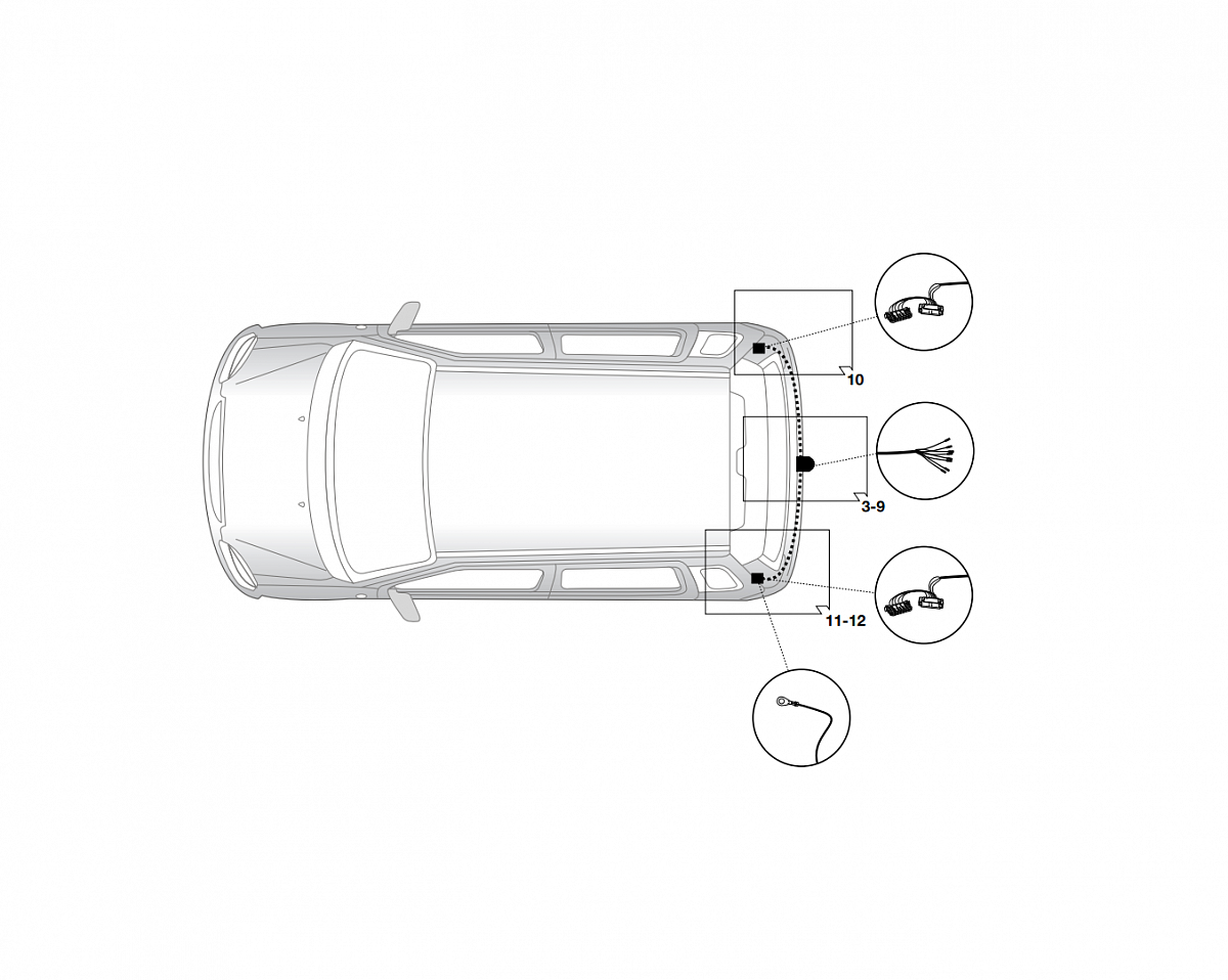 Электрика фаркопа Hak-System (7 pin) для Mercedes A-class 1997-2004 16040500 в 