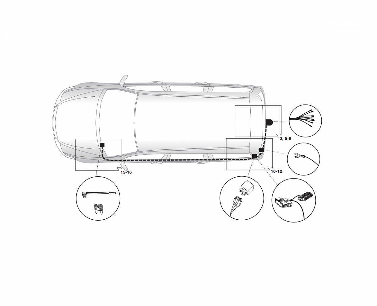 Электрика фаркопа Hak-System (7 pin) для Honda Accord 2008-2013 16070514 в 