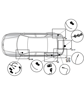 Электрика фаркопа Hak-System (13 pin) для Audi A4 2000-2006 21010512 в 