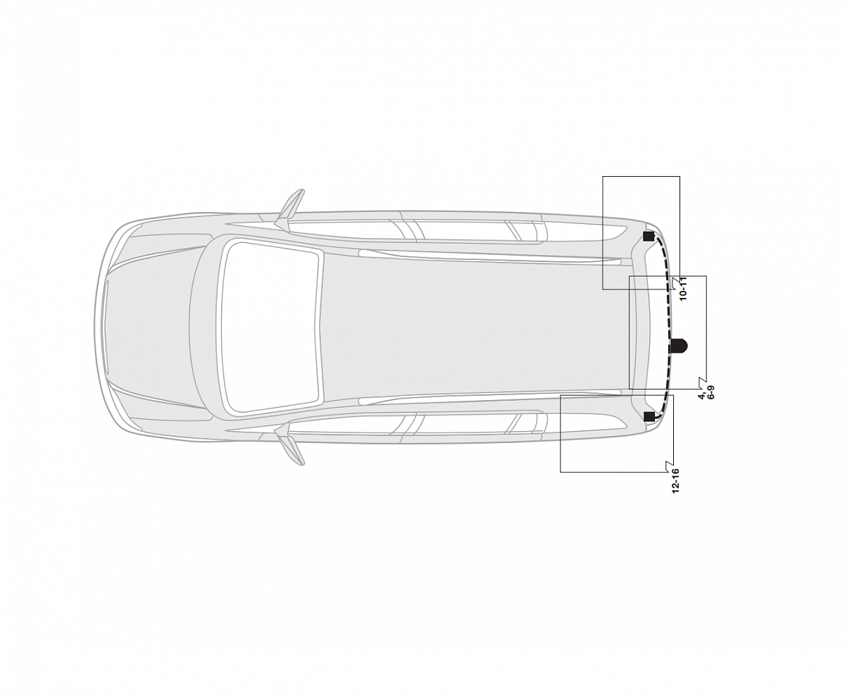 Электрика фаркопа Hak-System (13 pin) для Opel Meriva 2003-2010 26150518 в 