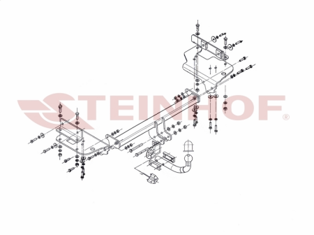 Фаркоп Steinhof для Kia Sportage 2004-2010 H-278 в 