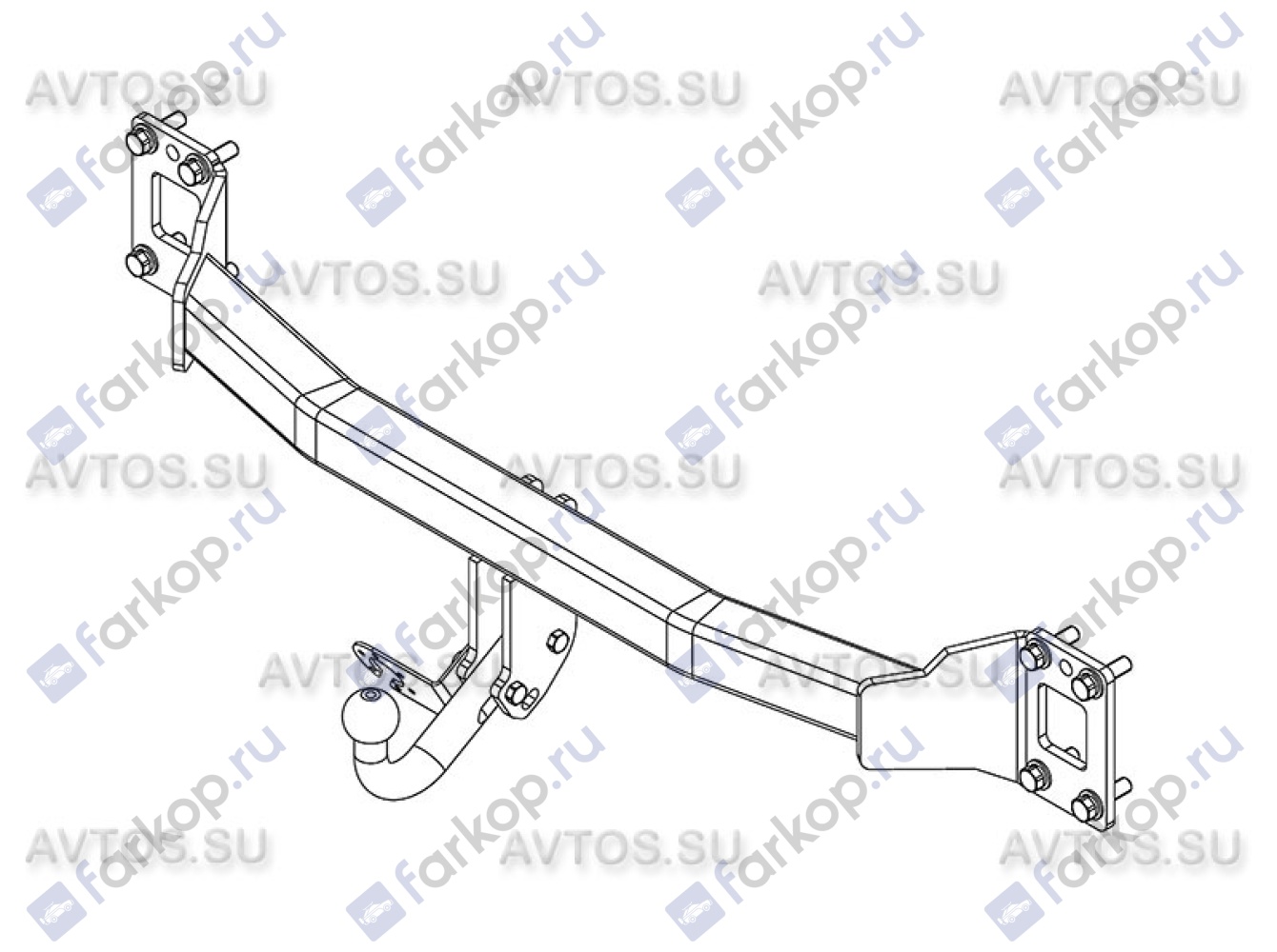 Фаркоп AvtoS для Volkswagen Touareg 2006-2010 AU 05 в 