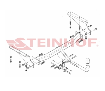 Фаркоп Steinhof для Jeep Cherokee 2001-2008 Арт. J-061 J-061 в 