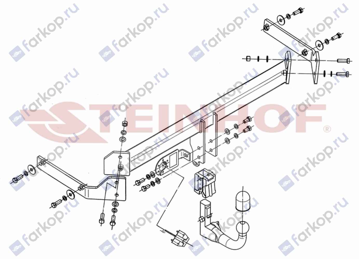 Фаркоп Steinhof для Mazda CX-7 2007-2013 Арт. M-031 M-031 в 