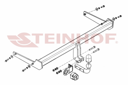 Фаркоп Steinhof для Volkswagen Passat (4D, kombi) 2010-2014 Арт. V-143 V-143 в 