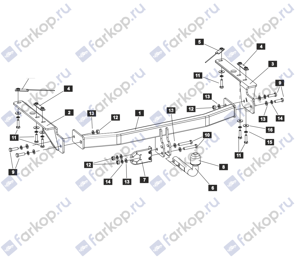 Фаркоп Sheriff для Haval М6 2023- 5504.12 в 