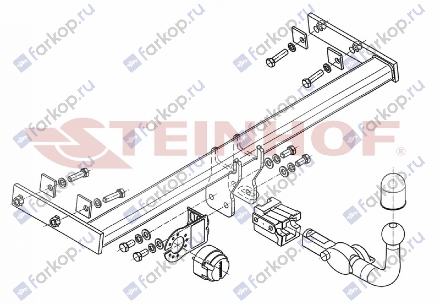 Фаркоп Steinhof для Volvo V40 2013- Арт. V-281 V-281 в 