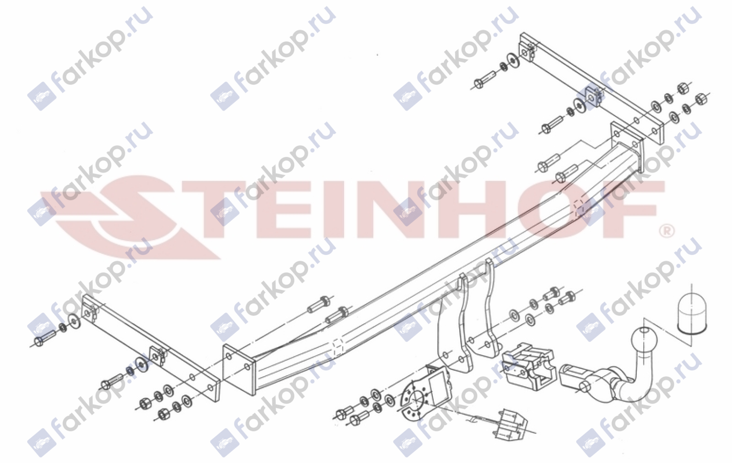 Фаркоп Steinhof для Renault Megane (Grand Scenic) 2009-2016 Арт. R-111 R-111 в 