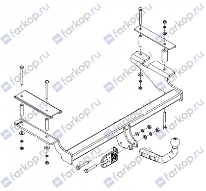 Фаркоп Imiola для Chevrolet Aveo (3,5 хетчбек) 2008-2012 Арт. CH.010 CH.010 в 