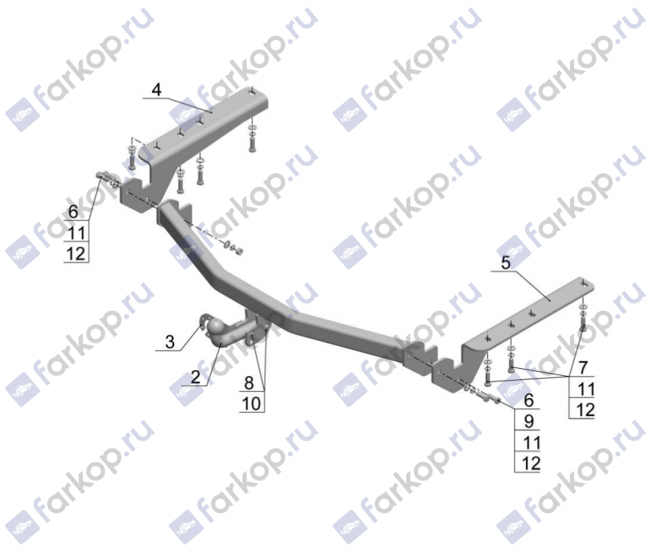 Фаркоп AvtoS для Toyota RAV4 2013-2019 Арт. TY 34 TY 34 в 